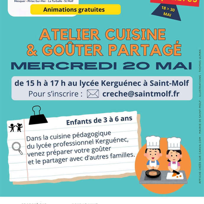 Atelier cuisine et goûter partagé