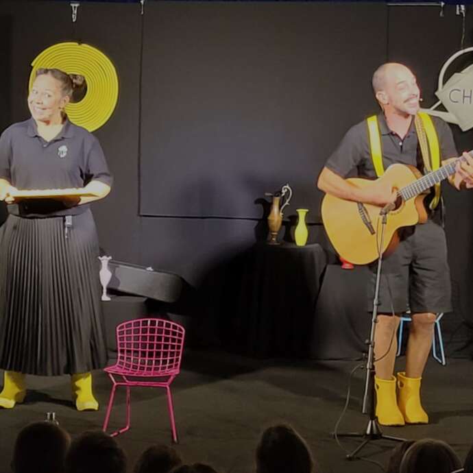 Spectacle au jardin - Têtes à flaques
