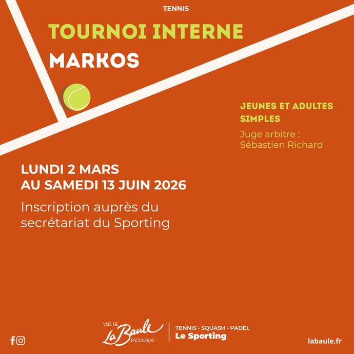 Tournoi interne markos