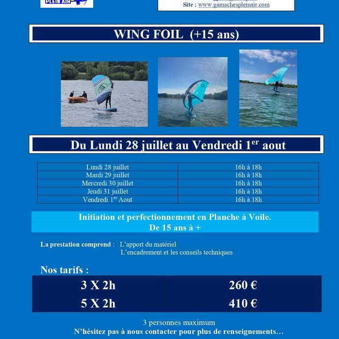 Stage Wing Foil (+ 15 ans)