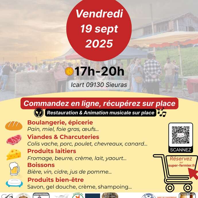 Marché de producteurs au GAEC d'ICART