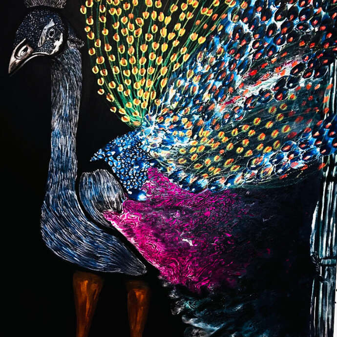 Tatiana Laurent - Art contemporain abstrait & tableau sous lumière noire