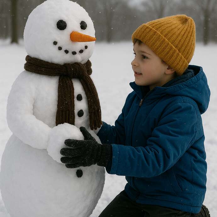 Concours de bonhomme de neige sur le front de neige du Queyrelet !