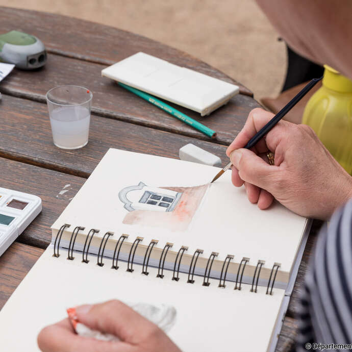 Journée de pratique graphique - Le prieuré, un crayon à la main