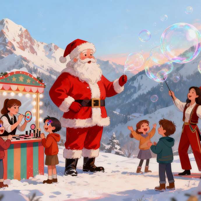 Arrivée du Père Noël et festivités d'hiver