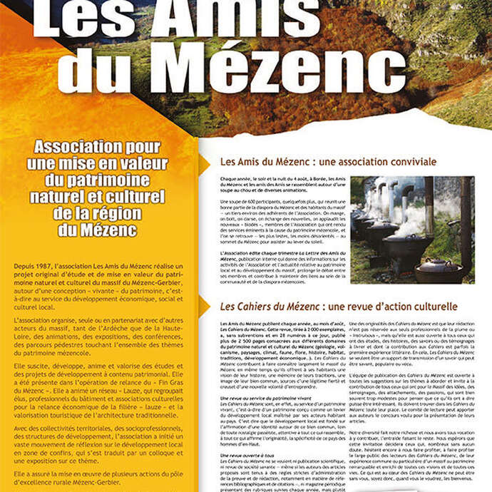 Présentation des Cahiers du Mézenc