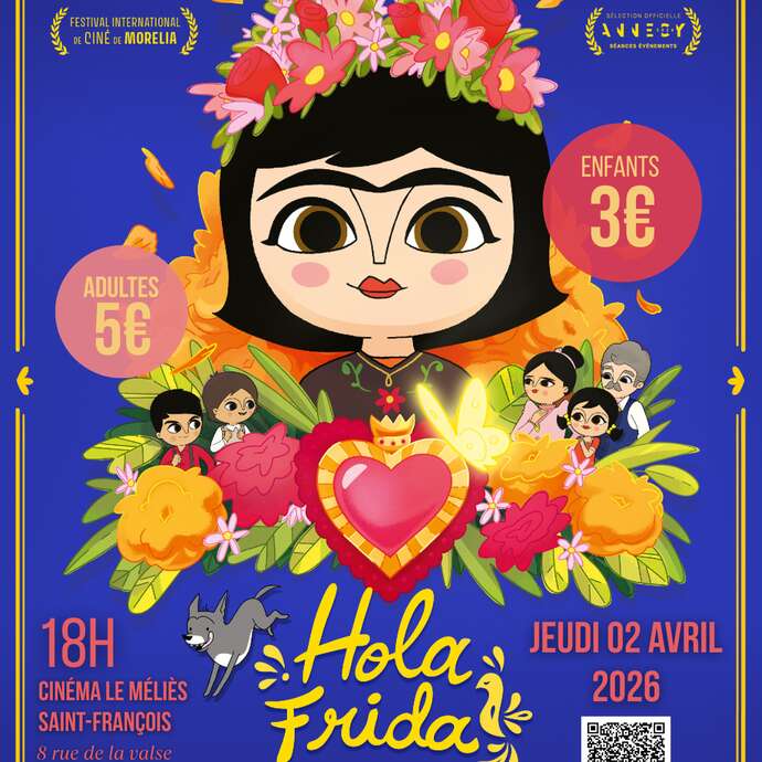 Projection du film d'animation Hola Frida
