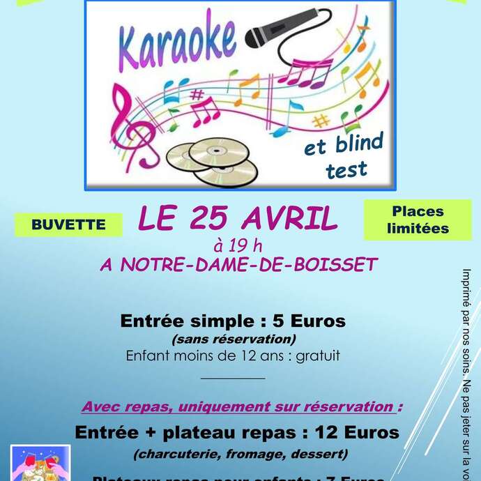 Soirée karaoké et blind test