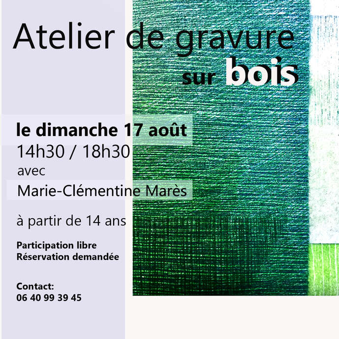 Atelier gravure sur bois