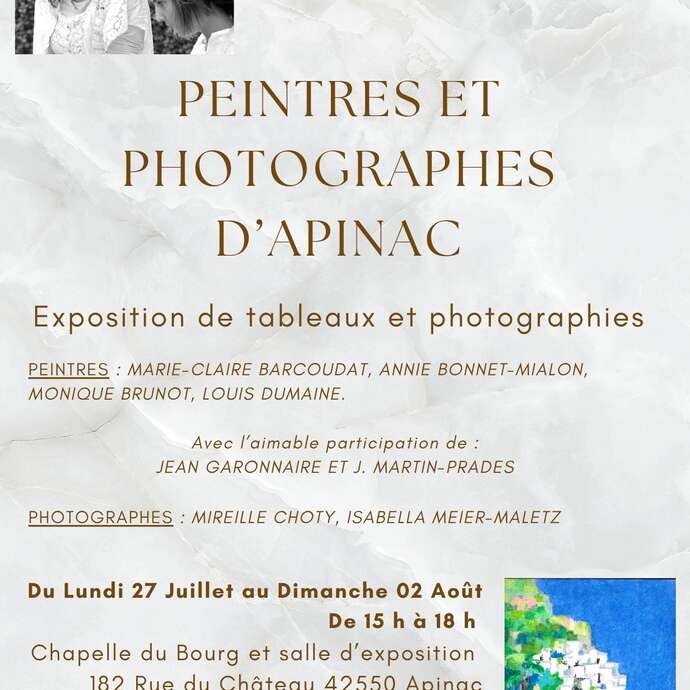Peintres et photographes d'Apinac - Exposition
