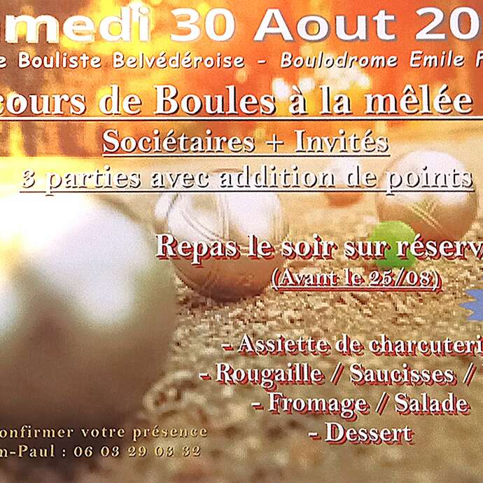 Concours de boules à la mêlée