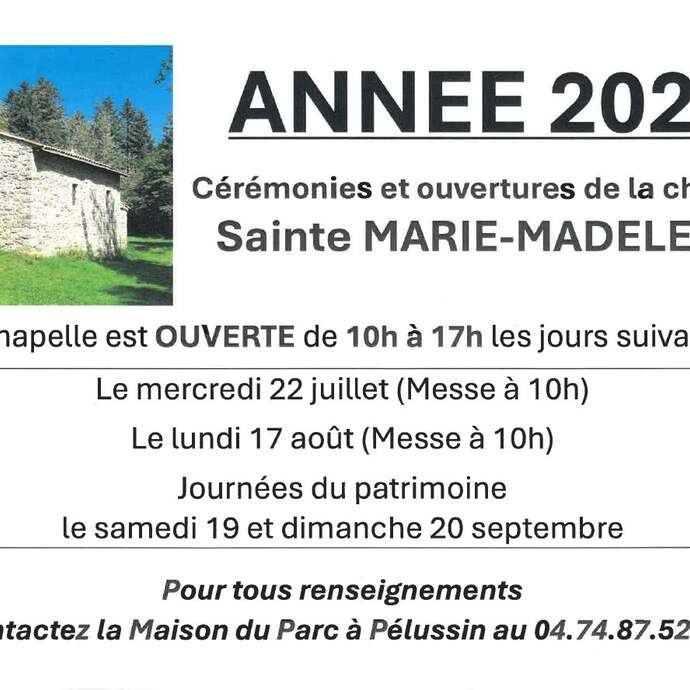 Messe à la  Chapelle Sainte-Marie-Madeleine