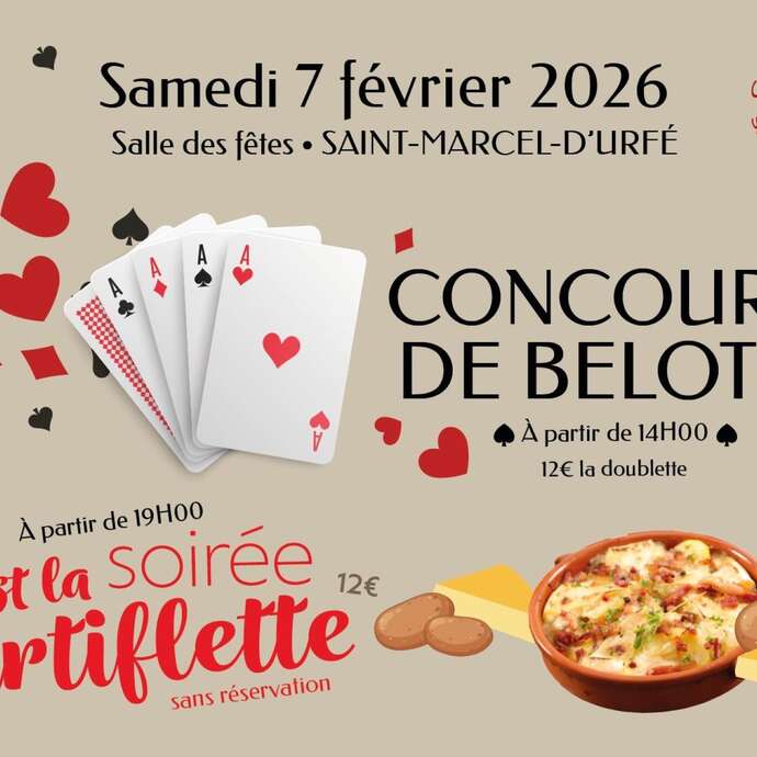 Concours de belote du comité des fêtes de Saint Marcel d'Urfé