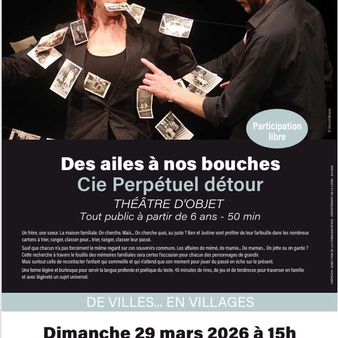 "Des ailes à nos bouches" , Spectacle invité par la bibliothèque