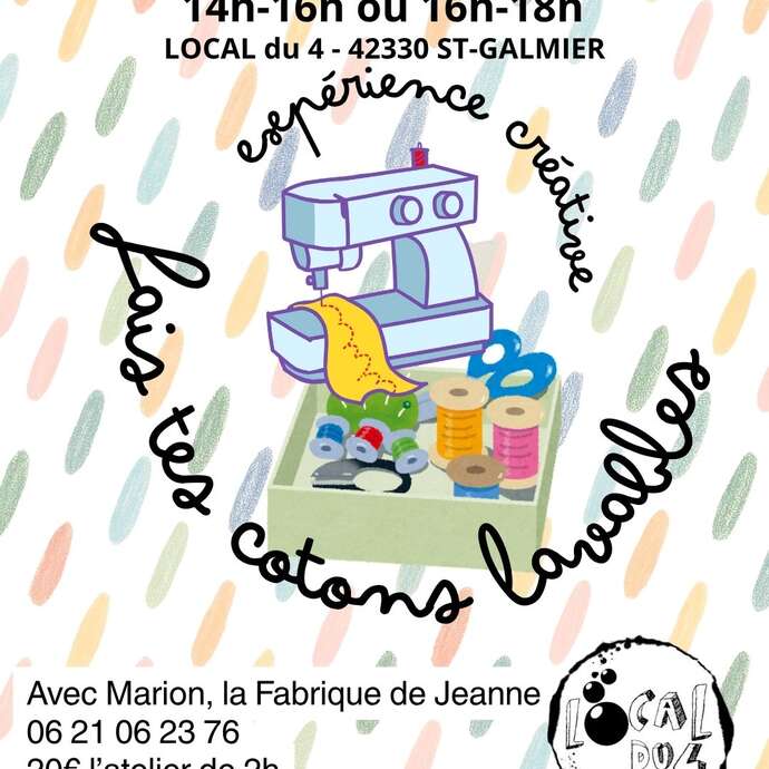 Atelier cotons lavables avec La Fabrique de Jeanne