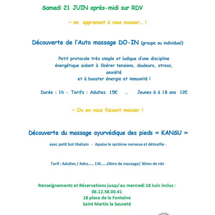 Fêtez l'été en massage