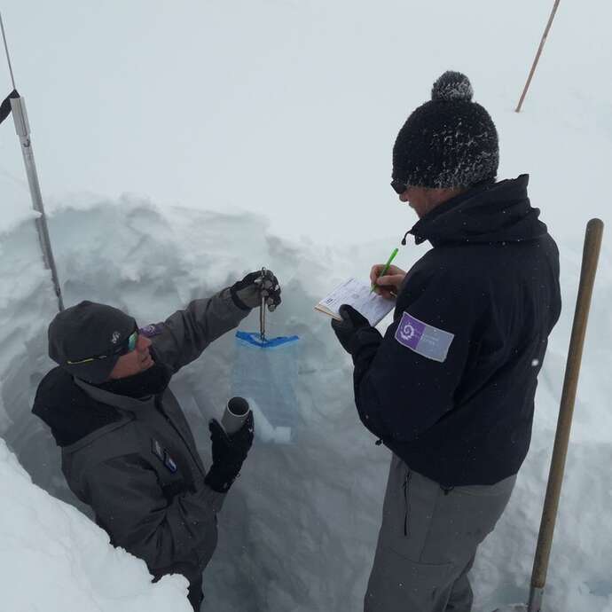 Le suivi du manteau neigeux : sondage par battage