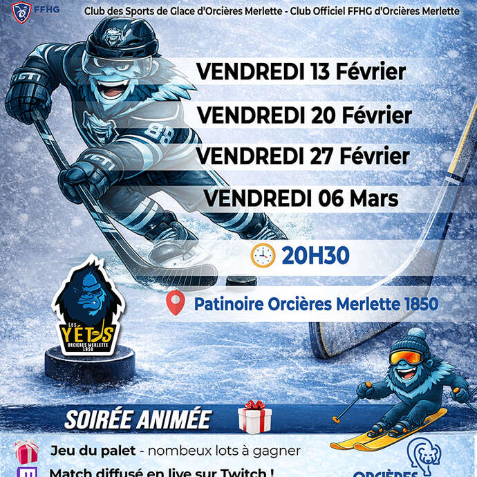 Match de Hockey : Les Yétis d'Orcières !