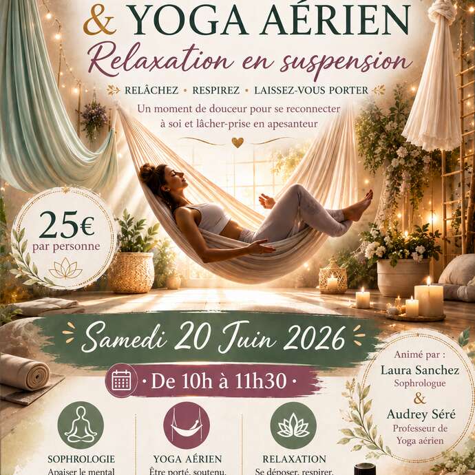 Relaxation en suspension : Atelier sophrologie & yoga aérien