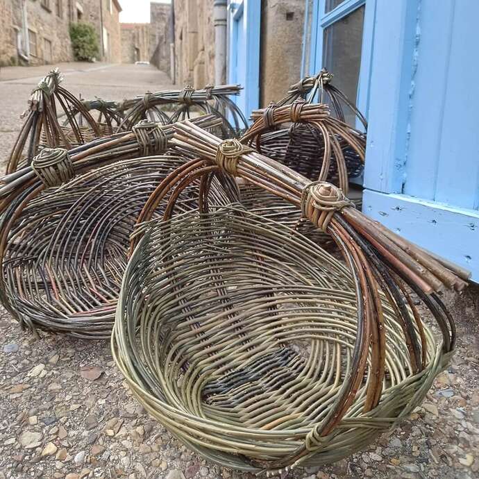 Atelier Vannerie - Tressez un grand panier modèle zarzo rond en osier