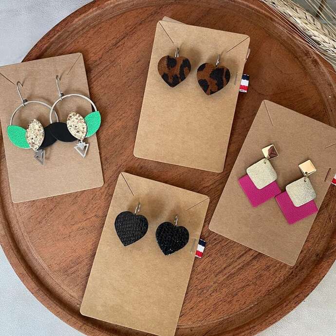 Atelier Cuir - Fabriquez vos Boucles d'Oreilles ou accessoires de petite maroquinerie