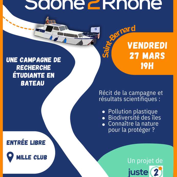 Conférence et expo Saône2Rhône - Une campagne de recherche étudiante en bateau