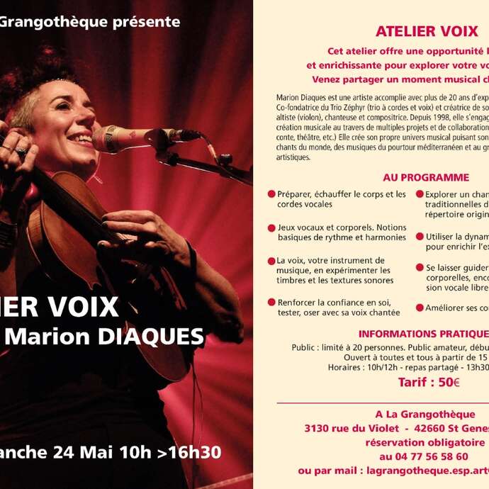 Stage de chant avec Marion Diaques