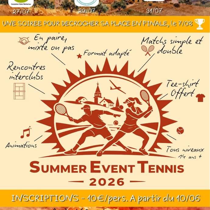 Summer Events Tennis 2026 - Match et Animations à Callian