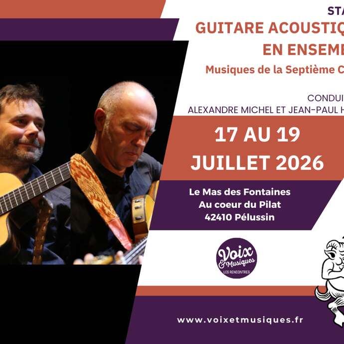 Stage Guitare acoustique en ensemble - Rencontres Voix & Musiques 2026