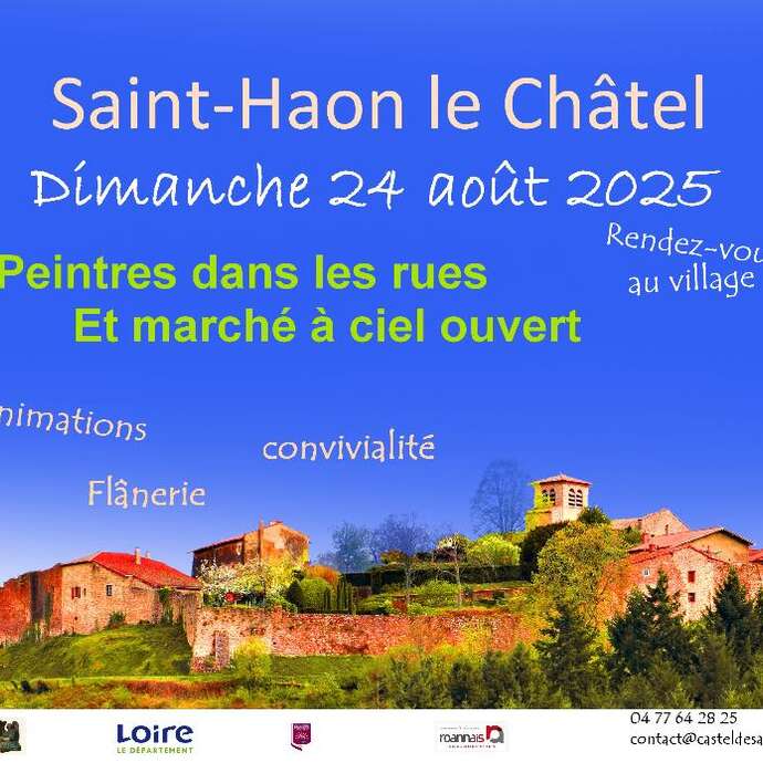 Peintres dans les rues et marché à ciel ouvert