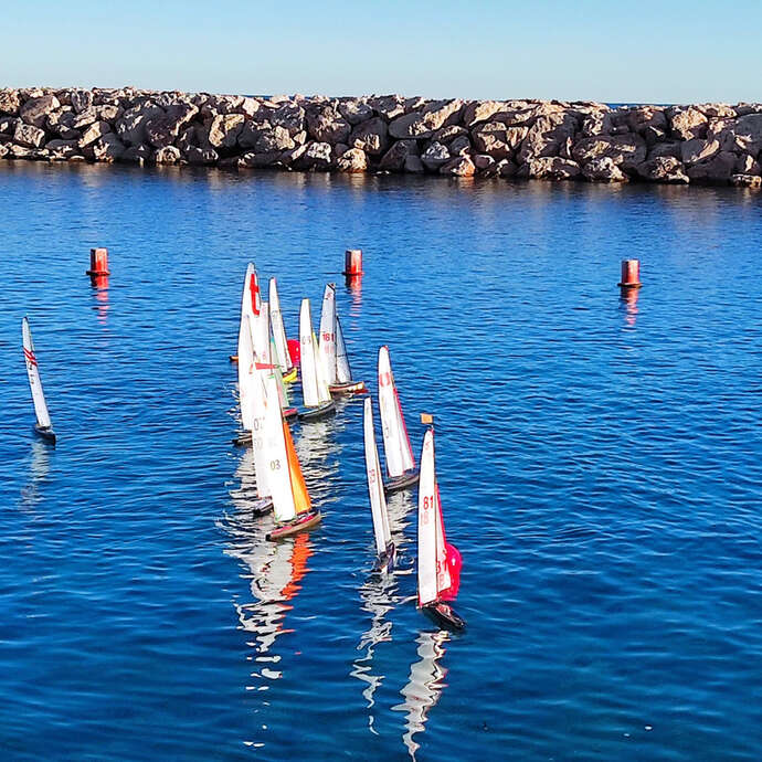 Radio-controlled sailing boat regatta