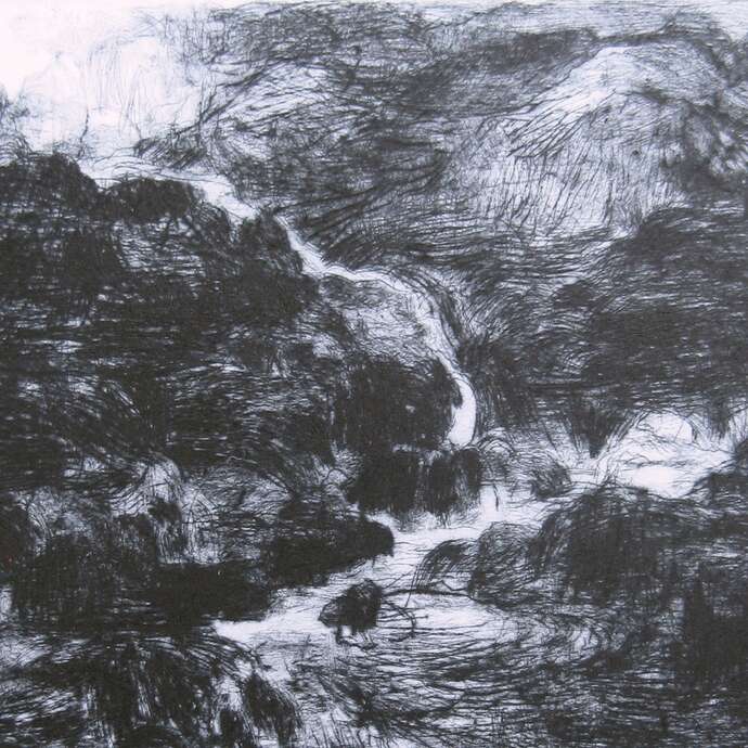 Atelier - Les heures bleues - Gravure en taille douce