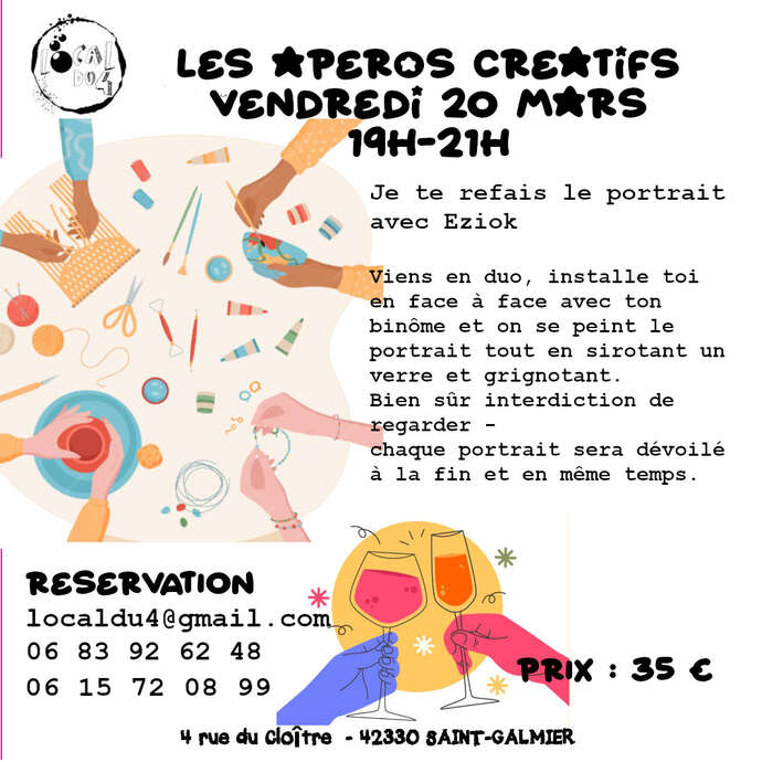 Les Apéros Créatifs : Je te refais le portrait avec Eziok