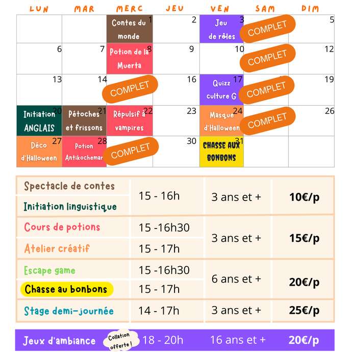 Animations l'Imaginarium