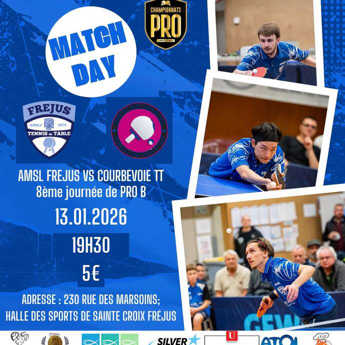Match Pro B Tennis de Table - AMSL Fréjus / Courbevoie