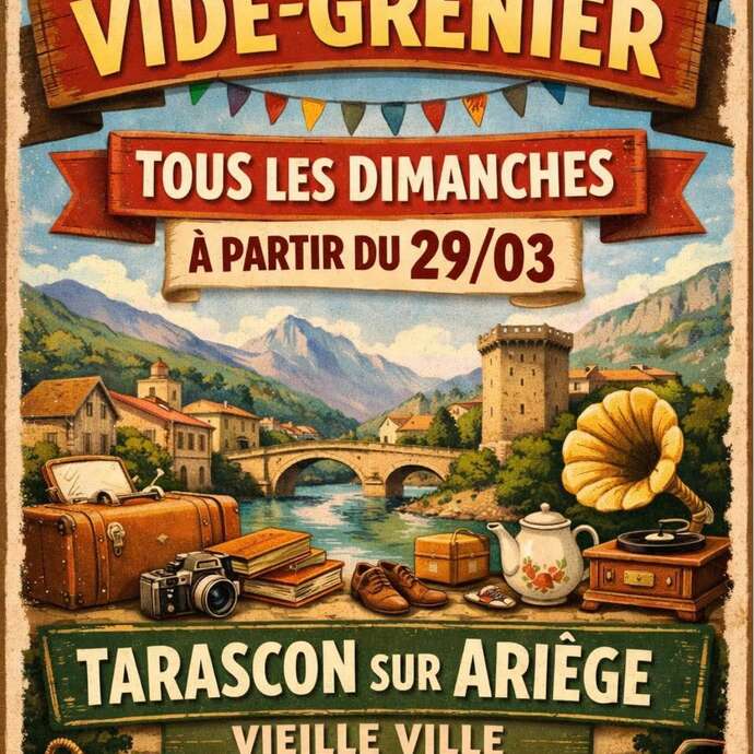 Vide grenier à Tarascon-sur-Ariège
