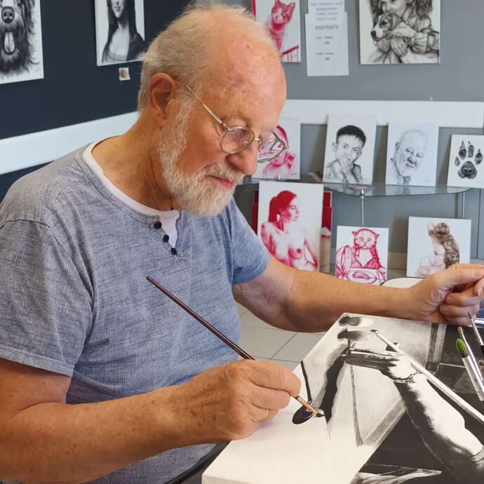 Vide-atelier de l'artiste Maurice Moyne