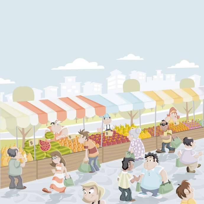 Local farmers' and designers' market