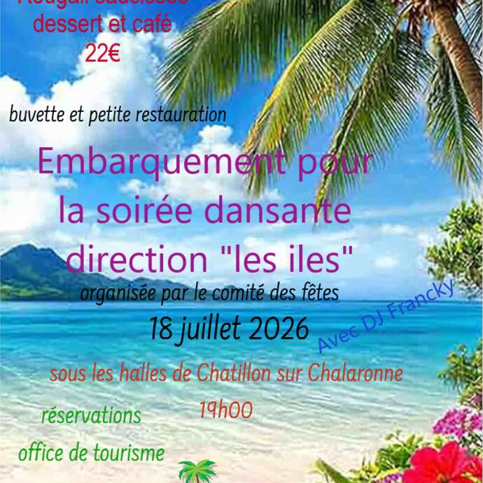 Island-themed open-air party