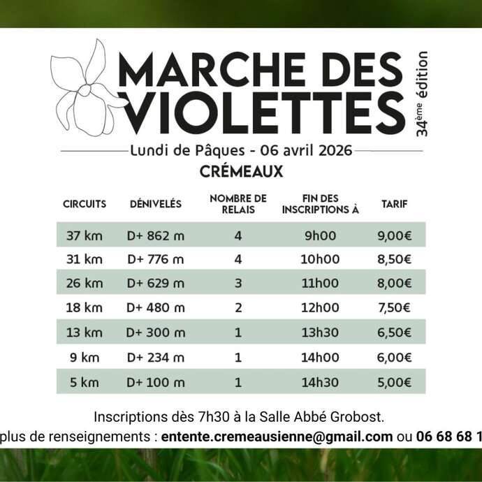 34ème édition de la Marche des Violettes