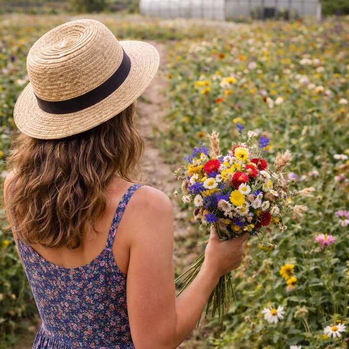 Atelier art floral adultes à la ferme