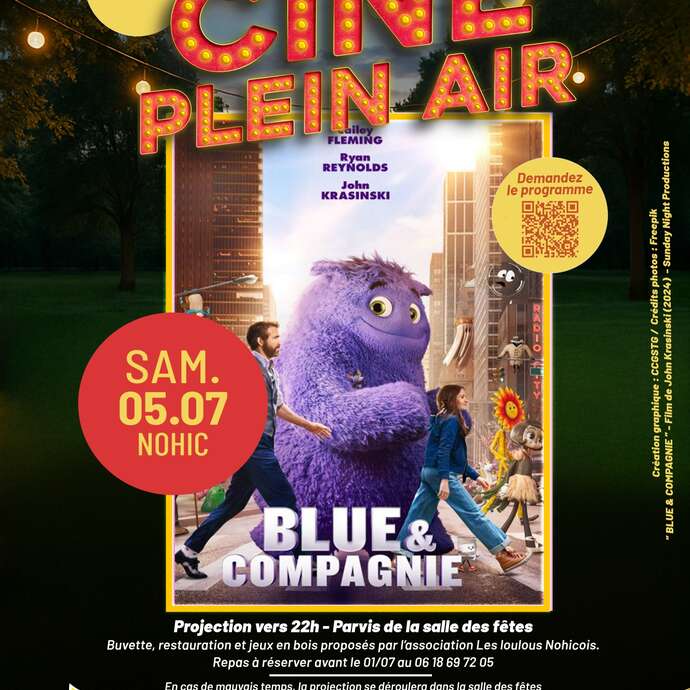 Ciné Plein Air à Nohic "Blue & Compagnie" Ciné Plein Air à Nohic "Blue & Compagnie"