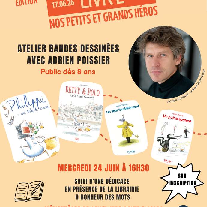 Atelier BD avec Adrien Poissier - Partir en Livre