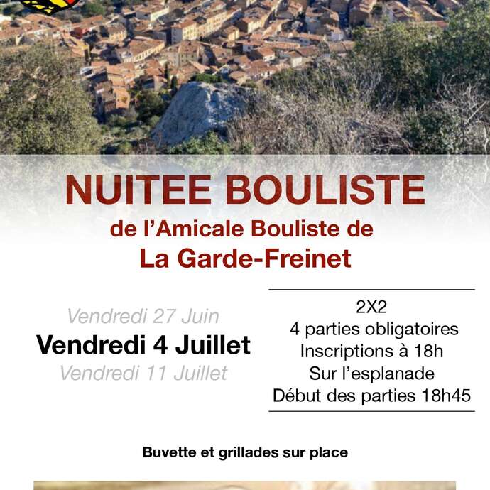 Concours de pétanque "Nuitée bouliste"