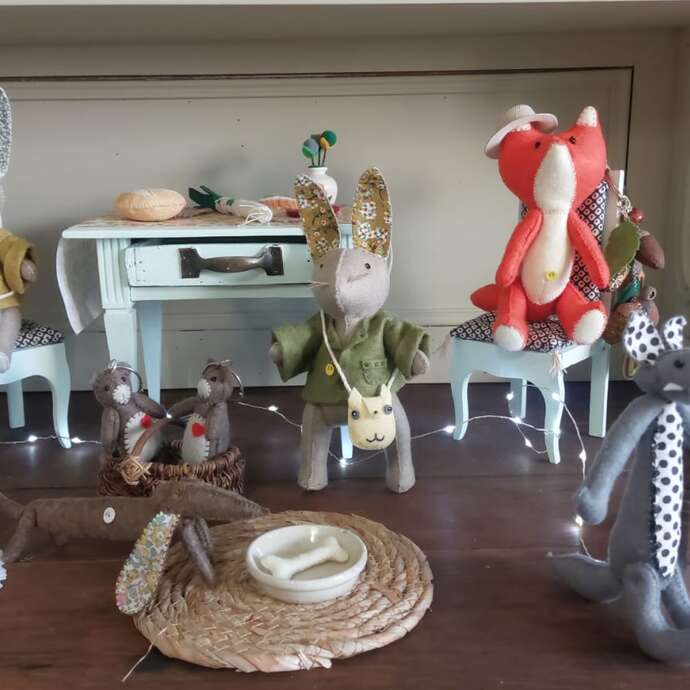 Atelier réalisation d'un animal, couture à la main