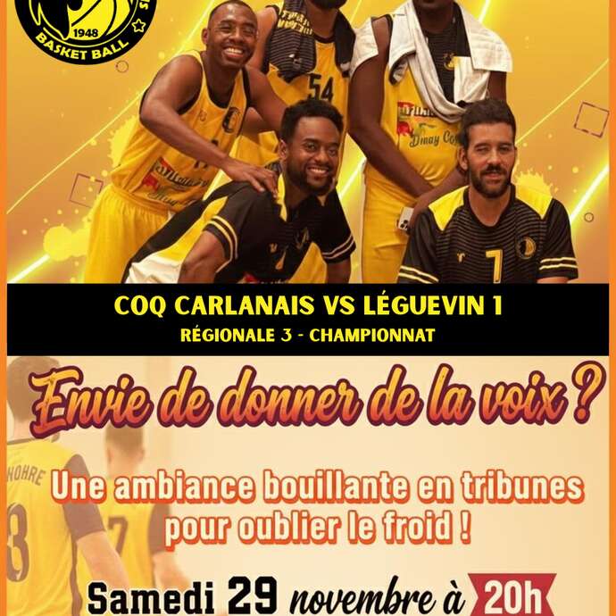 Championnat de Basket Coq Carlanais vs Léguevain 1 (Niveau Régional)
