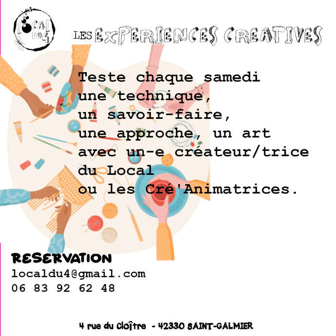 Les Expériences créatives du samedi : de la pâte polymère au bijou avec Delphine, YLW