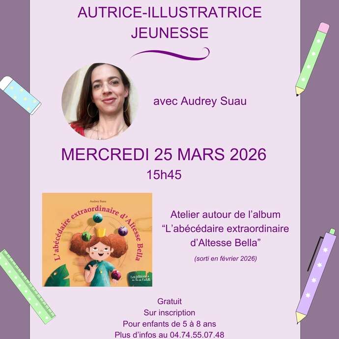Atelier Illustration jeunesse avec Audrey Suau