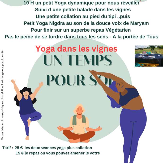 Yoga dans les vignes