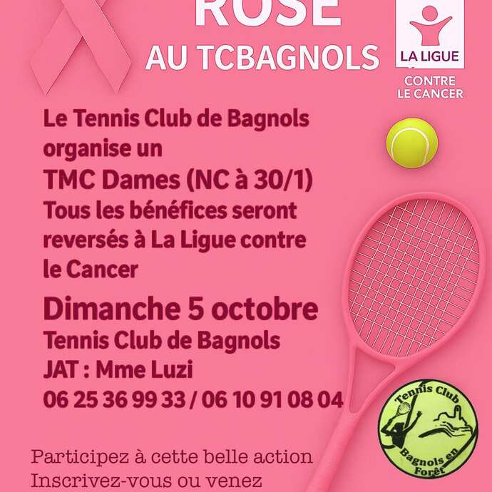 Tournoi de Tennis féminin Octobre Rose